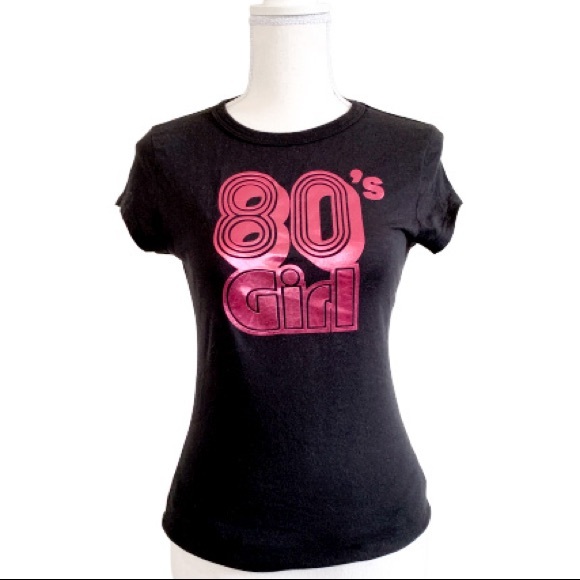 FANG Tops - 80’s GIRL GRAPHIC METALLIC TEE by FANG